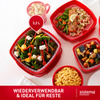 Sistema Boîte pour micro-ondes MEDIUM STEAMER, 2,4 l, rouge