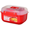 Sistema Boîte pour micro-ondes RECTANGULAR, 525 ml, rouge