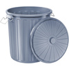 helit Poubelle 'the big boy' avec couvercle, gris, 55 litres