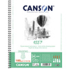 CANSON Album spiralé papier dessin 1557, A5+, 180 g/m2