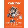 CANSON Bloc de dessin XS'MART SKETCH & NOTES, A4