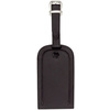 JSA Porte-étiquette de bagage, en cuir, noir