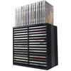 Fellowes Rack CD/DVD Spring, pour 30 CD en boîte Jewel, noir