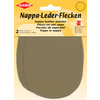 KLEIBER Patch en cuir nappa, 125 x 100 mm, gris clair