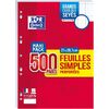 Oxford Feuilles simples perforées, A4, Seyès, MAXI PACK