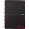 Oxford Cahier à spirale Black n' Red, A5, ligné, carton