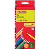 herlitz Crayons de couleur triangulaires, étui carton de 6