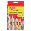 herlitz Crayon de couleur triangulaire Trilino, étui de 12