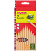 herlitz Crayons de couleur, étui de 12, bois naturel