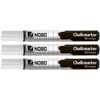 nobo Marqueur craie, nettoyage humidifié, blanc