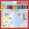 STABILO Feutre pinceau Pen 68 brush, étui en carton de 12