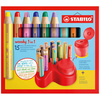 STABILO Crayon multi-talents woody 3en1, set de table