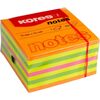 Kores Bloc-note cube, 75 x 75 mm, couleurs fluo, 5 couleurs