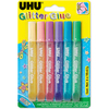 UHU Colle scintillante Glitter Glue Shiny, 6 x 10 ml