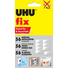 UHU Pastilles adhésives fix, double face, blanc, colle  - 47674