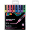 POSCA Marqueur à pigment PC3ML pailleté, étui de 8, assorti