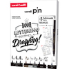 uni-ball Coffret d'initiation uni pin 'LETTERING', 9 pièces