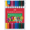 FABER-CASTELL Feutre double pointe, étui de 10