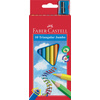 FABER-CASTELL Crayons de couleur Jumbo triangulaire, 10 étui