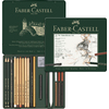 FABER-CASTELL PITT MONOCHROME Set medium, étui de 21 pièces