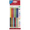 FABER-CASTELL Crayons de couleur Bicolor, carte blister de 8