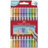 FABER-CASTELL Feutre double pointe pastel, étui de 10