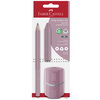 FABER-CASTELL Kit crayon de papier Jumbo GRIP, rose, blister