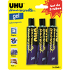 UHU Colle universelle gel, set de 3, contenu: 3 x 35 ml