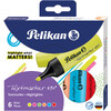 Pelikan Surligneur Textmarker 490, étui de 6, assorti - 18898