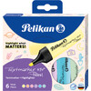Pelikan Surligneur 490 Pastel, étui de 6, couleurs assorties