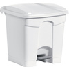 helit Poubelle à pédale 'the step', 30 litre, blanc/vert