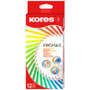 Kores Crayon de couleur 'Kromas', étui en carton de 12