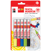 Marabu KIDS Marqueur pour textile, 5 x 3 ml, blister de 5