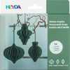 HEYDA Set décoration 'Goutte en nid d'abeille', vert