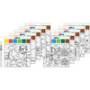 HEYDA Kit d'aquarelles 'Dinosaure', 10 motifs