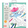 HEYDA Kit de coloriage 3D 'Fonds marins', 15 pièces
