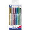 STAEDTLER Marqueur permanent Metallic, étui de 6 + feutre