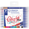 STAEDTLER Feutre double pointe de calligraphie, étui de 12