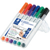 STAEDTLER Marqueurs pour tableau blanc Lumocolor, étui de 6