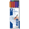 STAEDTLER Marqueur non-permanent 316F Lumocolor, étui de 10