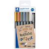 STAEDTLER Feutre pinceau metallic brush, étui de 6