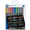 STAEDTLER Feutre pinceau metallic brush, étui de 10