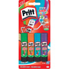 Pritt Bâton de colle Fun Colors, carte blister de 4