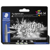 STAEDTLER Feutre pigment pen, noir, étui carton de 2