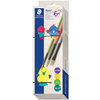 STAEDTLER Set pinceaux à poils synthétiques Noris, 3 pièces