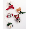 folia Boules en feutre ANIMAUX EN HIVER, 5 pièces