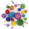 folia Pompons SPARKLING RAINBOW, différentes tailles