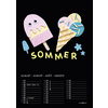 folia Calendrier mural créatif, A4, 170 g/m2, noir