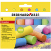EBERHARD FABER Craie de trottoir Fluo, étui en carton de 6