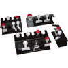 WEDO Porte-timbres, pour 4 timbres, droit, noir